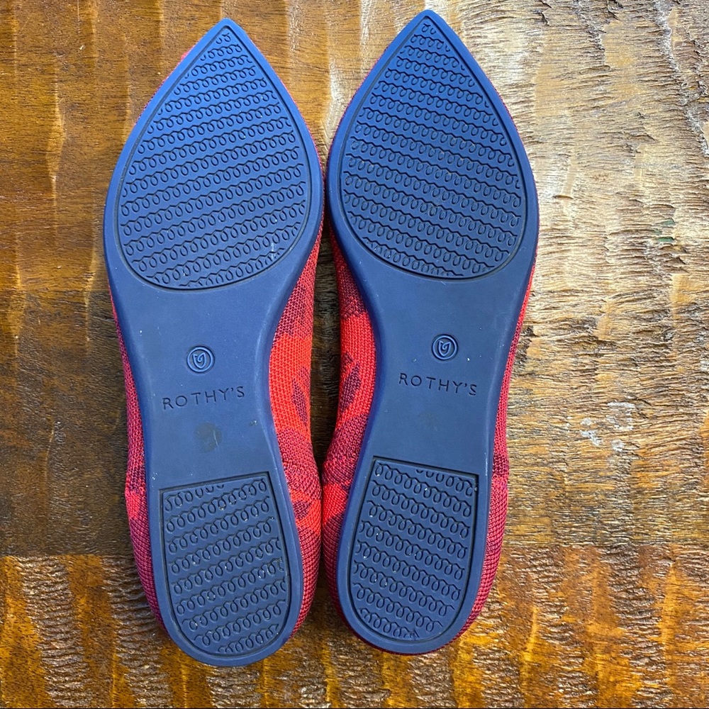 Rothy’s red camo point flat - Picture 6 of 7
